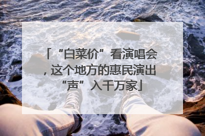 “白菜价”看演唱会，这个地方的惠民演出“声”入千万家