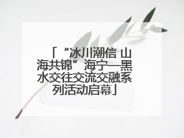 “冰川潮信 山海共锦”海宁—黑水交往交流交融系列活动启幕