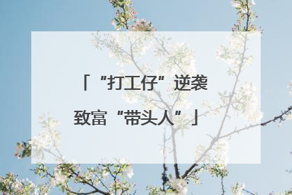 “打工仔”逆袭致富“带头人”