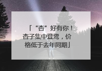 “杏”好有你！杏子集中登鹭，价格低于去年同期