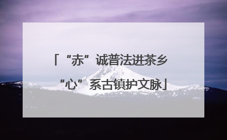 “赤”诚普法进茶乡 “心”系古镇护文脉