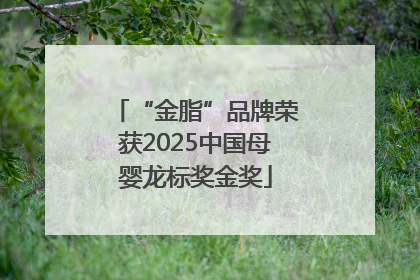 “金脂”品牌荣获2025中国母婴龙标奖金奖