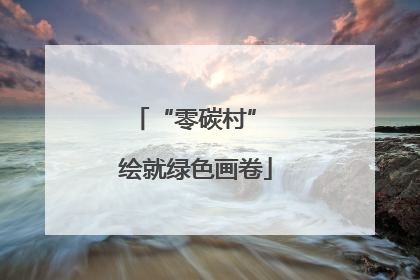 “零碳村” 绘就绿色画卷