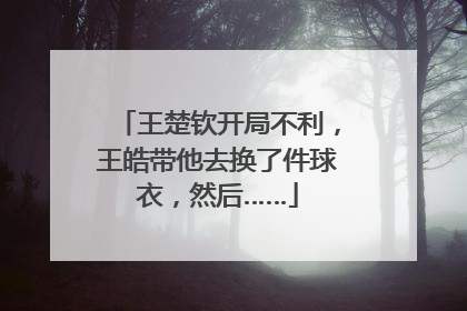 王楚钦开局不利，王皓带他去换了件球衣，然后……