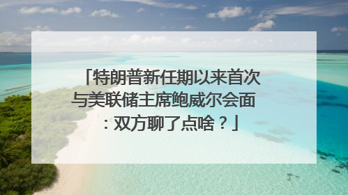 特朗普新任期以来首次与美联储主席鲍威尔会面：双方聊了点啥？