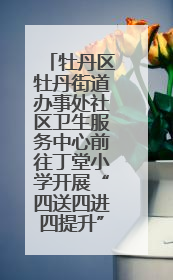 牡丹区牡丹街道办事处社区卫生服务中心前往丁堂小学开展“四送四进四提升”及无烟日宣传活动