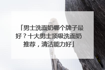 男士洗面奶哪个牌子最好？十大男士顶级洗面奶推荐，清洁能力好