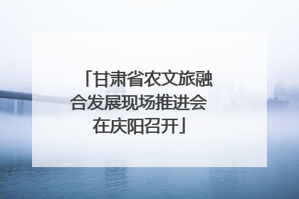 甘肃省农文旅融合发展现场推进会在庆阳召开