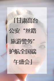 甘肃高台公安“丝路旅游警务”护航全国端午盛会