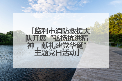 监利市消防救援大队开展“弘扬抗洪精神，献礼建党华诞”主题党日活动