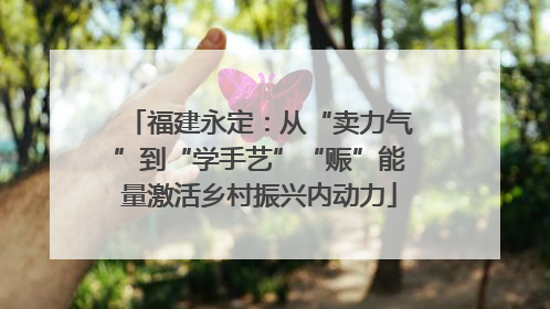 福建永定：从“卖力气”到“学手艺”“赈”能量激活乡村振兴内动力