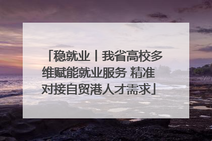 稳就业丨我省高校多维赋能就业服务 精准对接自贸港人才需求