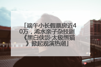 端午小长假票房近40万，浠水亲子杂技剧《黑白侠影·太极熊猫》掀起观演热潮