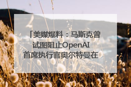美媒爆料：马斯克曾试图阻止OpenAI首席执行官奥尔特曼在中东的AI交易