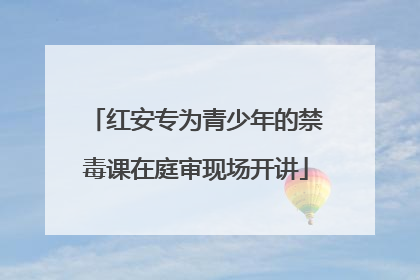 红安专为青少年的禁毒课在庭审现场开讲