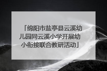 绵阳市盐亭县云溪幼儿园同云溪小学开展幼小衔接联合教研活动