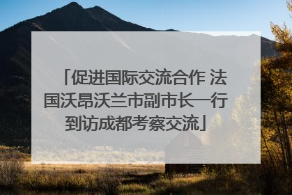 促进国际交流合作 法国沃昂沃兰市副市长一行到访成都考察交流