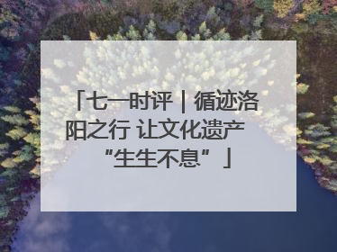 七一时评｜循迹洛阳之行 让文化遗产“生生不息”