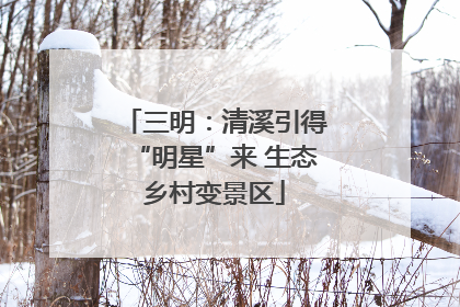 三明：清溪引得“明星”来 生态乡村变景区