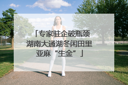 专家驻企破瓶颈 湖南大通湖冬闲田里亚麻“生金”