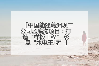 中国能建葛洲坝二公司孟底沟项目：打造“样板工程” 彰显“水电王牌”