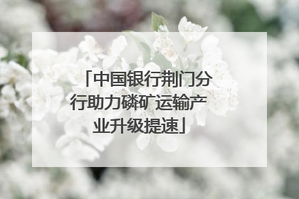 中国银行荆门分行助力磷矿运输产业升级提速