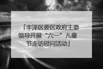 丰泽区委区政府主要领导开展“六一”儿童节走访慰问活动