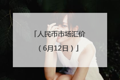 人民币市场汇价（6月12日）
