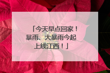 今天早点回家！暴雨、大暴雨今起上线江西！