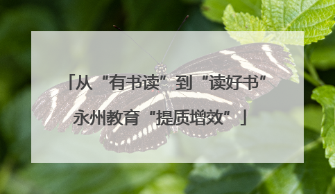 从“有书读”到“读好书” 永州教育“提质增效”