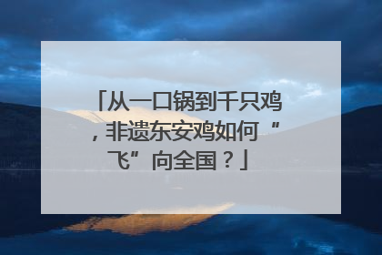 从一口锅到千只鸡，非遗东安鸡如何“飞”向全国？