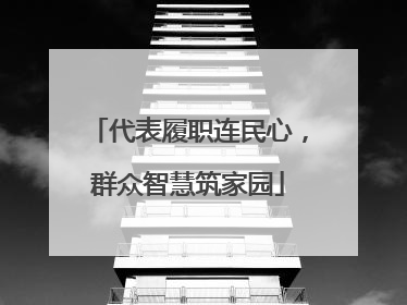 代表履职连民心，群众智慧筑家园