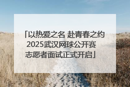 以热爱之名 赴青春之约 2025武汉网球公开赛志愿者面试正式开启