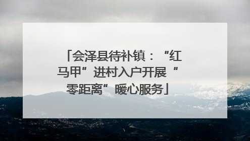 会泽县待补镇：“红马甲”进村入户开展“零距离”暖心服务
