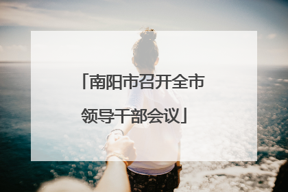 南阳市召开全市领导干部会议