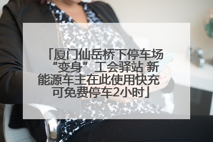厦门仙岳桥下停车场“变身”工会驿站 新能源车主在此使用快充 可免费停车2小时