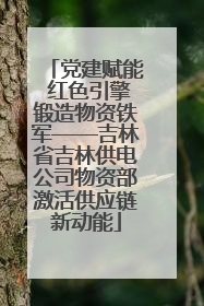 党建赋能 红色引擎锻造物资铁军——吉林省吉林供电公司物资部激活供应链新动能