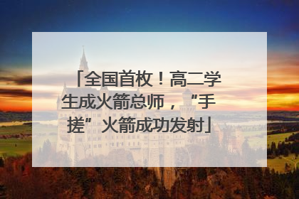 全国首枚！高二学生成火箭总师，“手搓”火箭成功发射