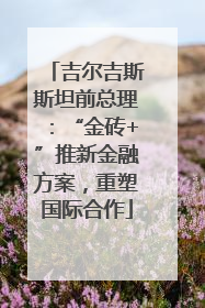 吉尔吉斯斯坦前总理：“金砖+”推新金融方案，重塑国际合作