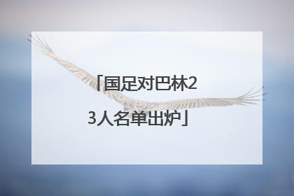 国足对巴林23人名单出炉