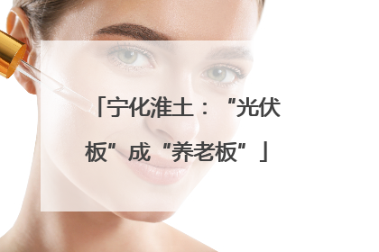 宁化淮土：“光伏板”成“养老板”
