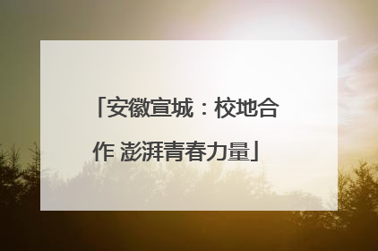 安徽宣城：校地合作 澎湃青春力量