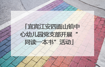 宜宾江安四面山镇中心幼儿园党支部开展“同读一本书”活动