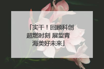 实干！回顾科创超燃时刻 展望青海美好未来