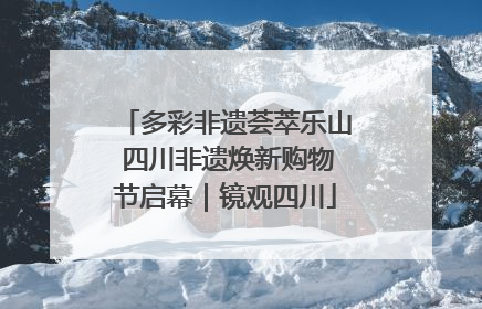 多彩非遗荟萃乐山 四川非遗焕新购物节启幕｜镜观四川