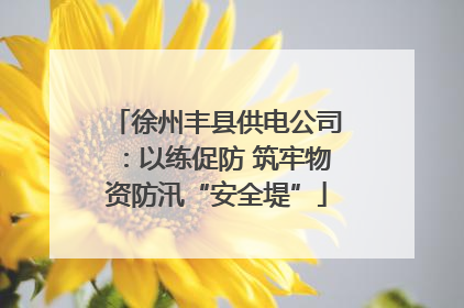 徐州丰县供电公司：以练促防 筑牢物资防汛“安全堤”