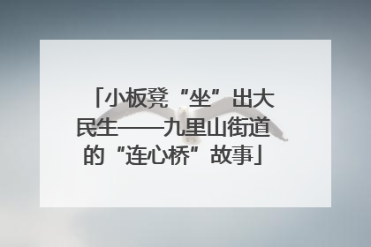 小板凳“坐”出大民生——九里山街道的“连心桥”故事