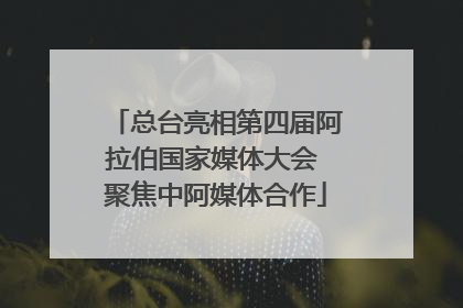 总台亮相第四届阿拉伯国家媒体大会 聚焦中阿媒体合作