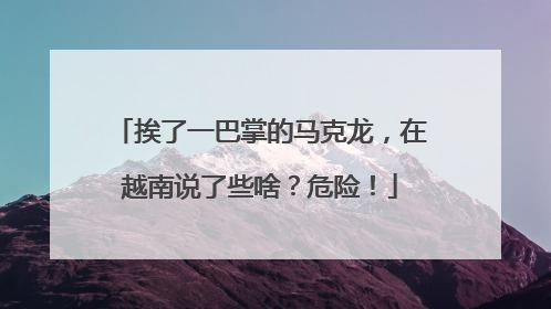 挨了一巴掌的马克龙，在越南说了些啥？危险！