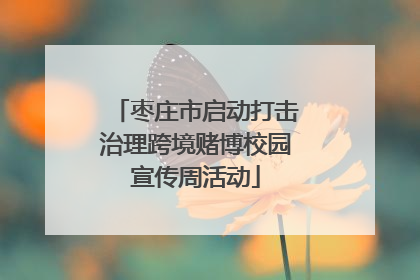 枣庄市启动打击治理跨境赌博校园宣传周活动